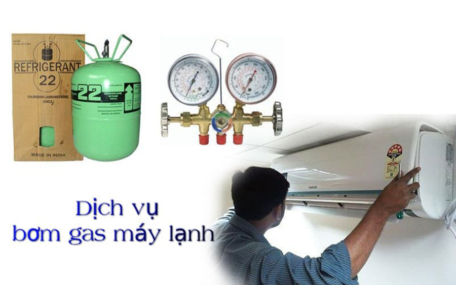 dịch vụ bơm gas máy lạnh tại bình dương